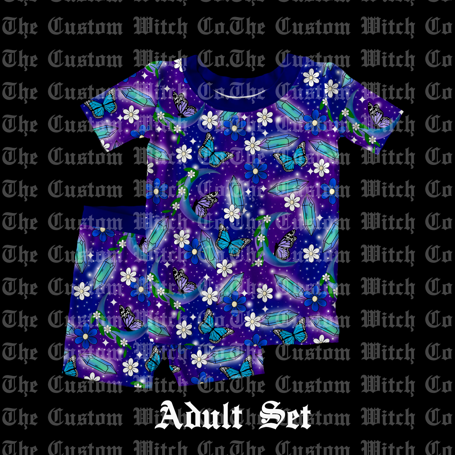 Pre Order Adult PJ’s - Butterfly Moon Crystals