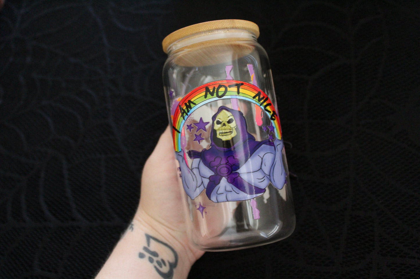 I am not nice - 16oz Glass Can