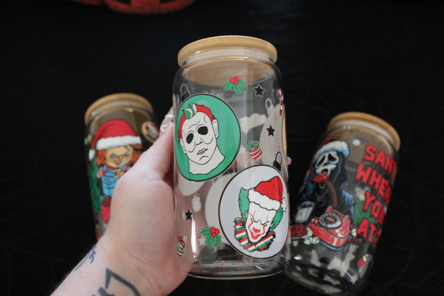 Horror Baubles - 16oz Glass Can