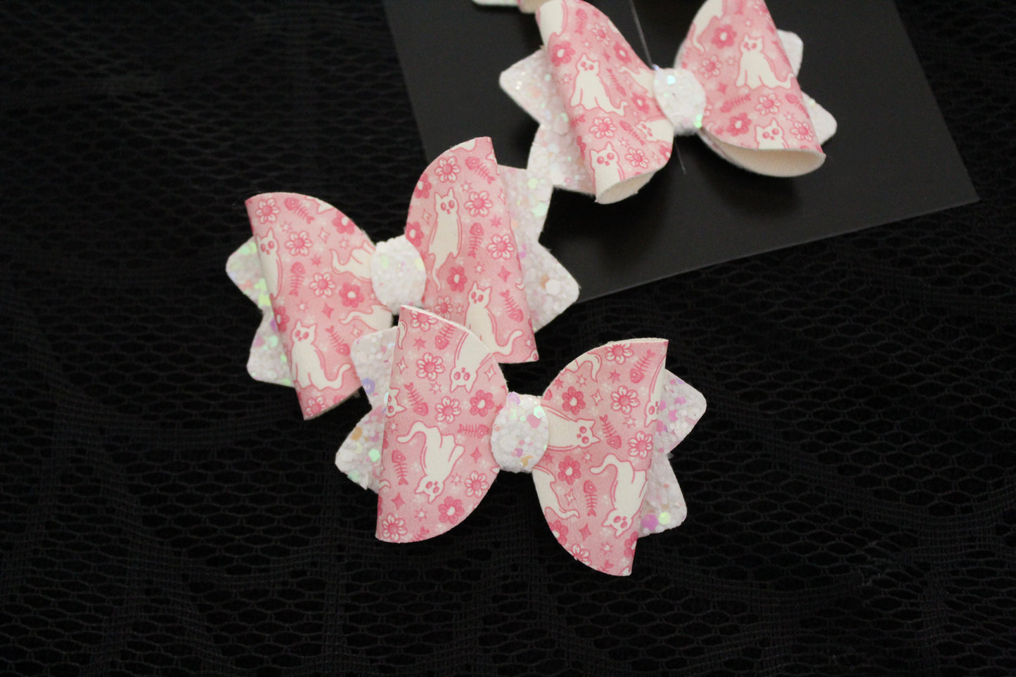 Ghostly Kitties - Bow Set