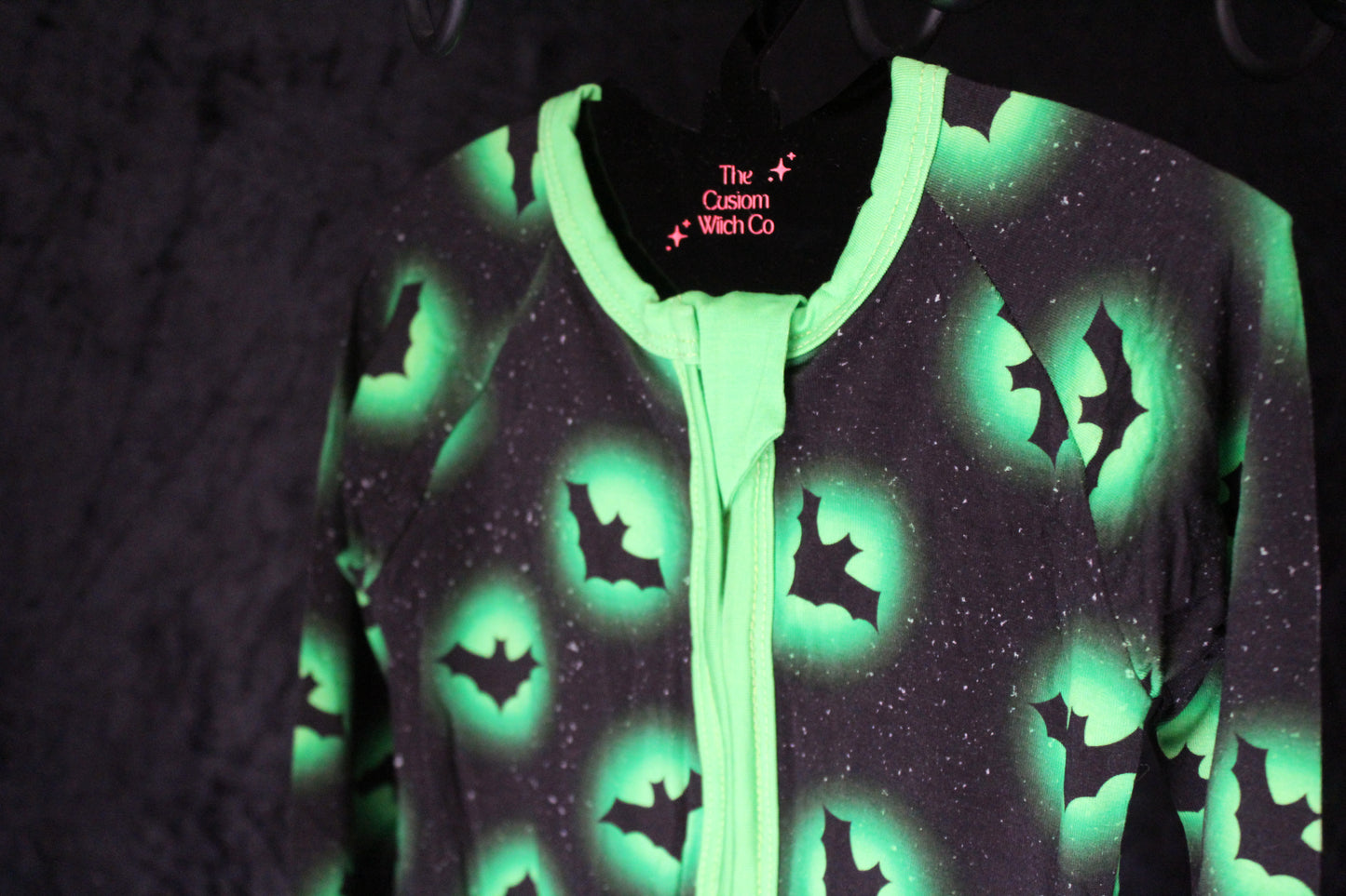 Green Glowing Bats Onesie