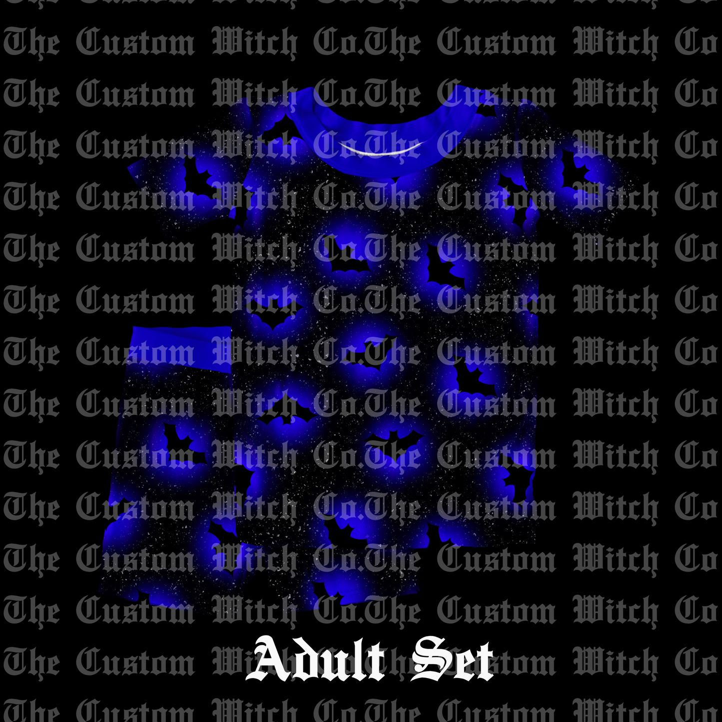 Pre Order Adult PJ’s - Blue Glowing Bats