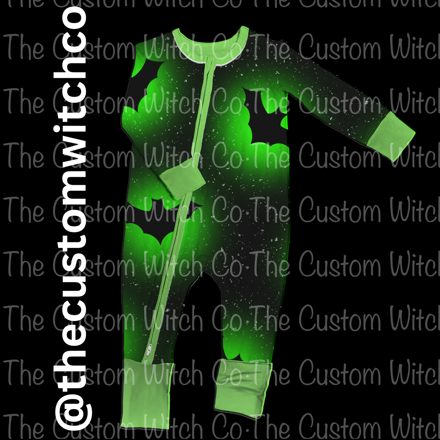 Pre Order - Green Glowing Bats Onesie