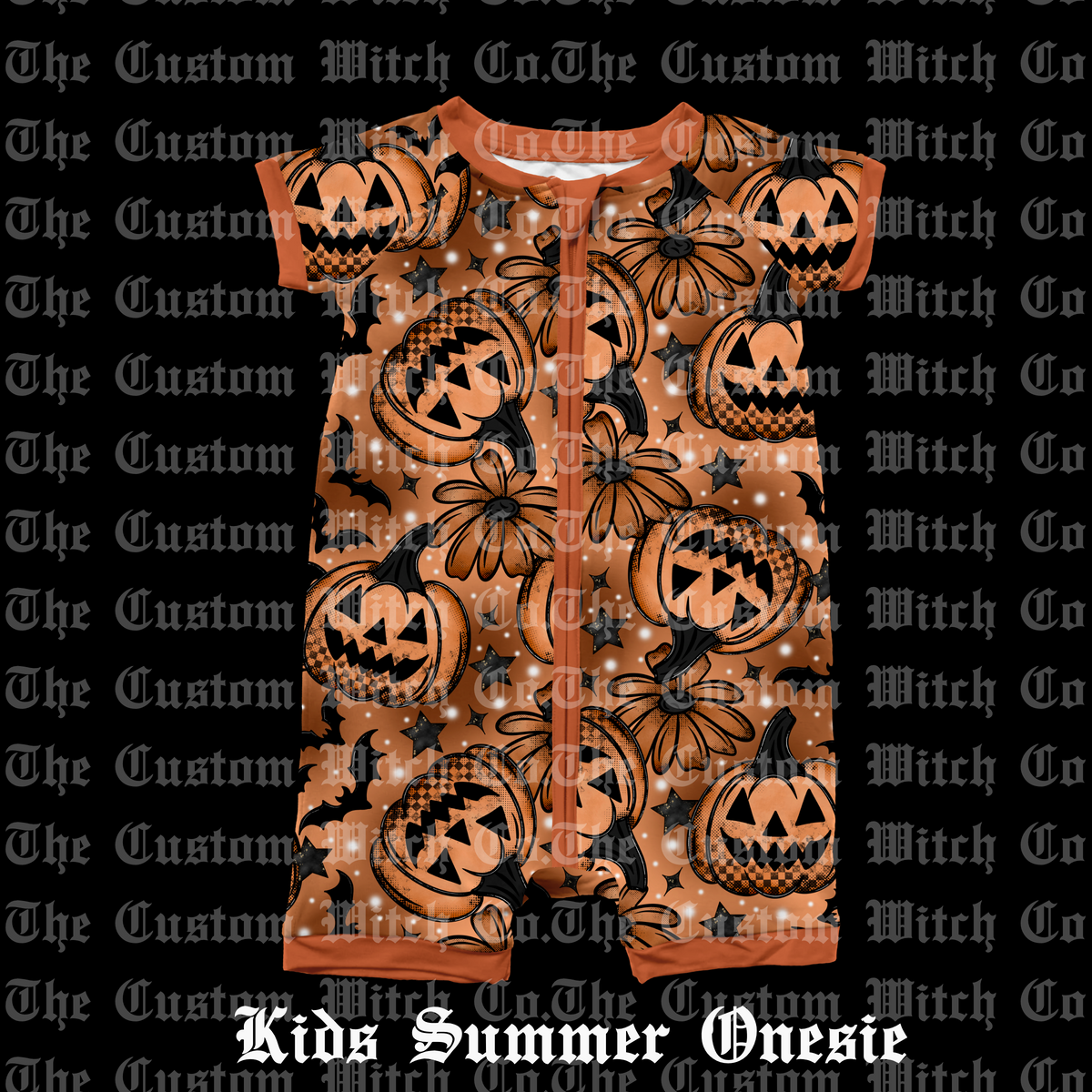 Pre Order Summer Onesie - Rustic Jack-o-Lanterns