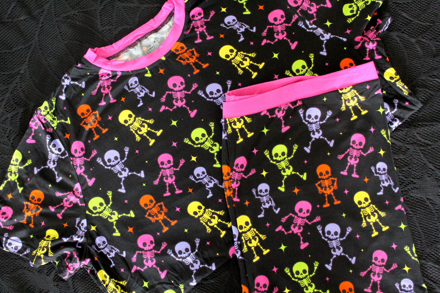 Neon Nightmare Skellies - Adult Summer PJ’s