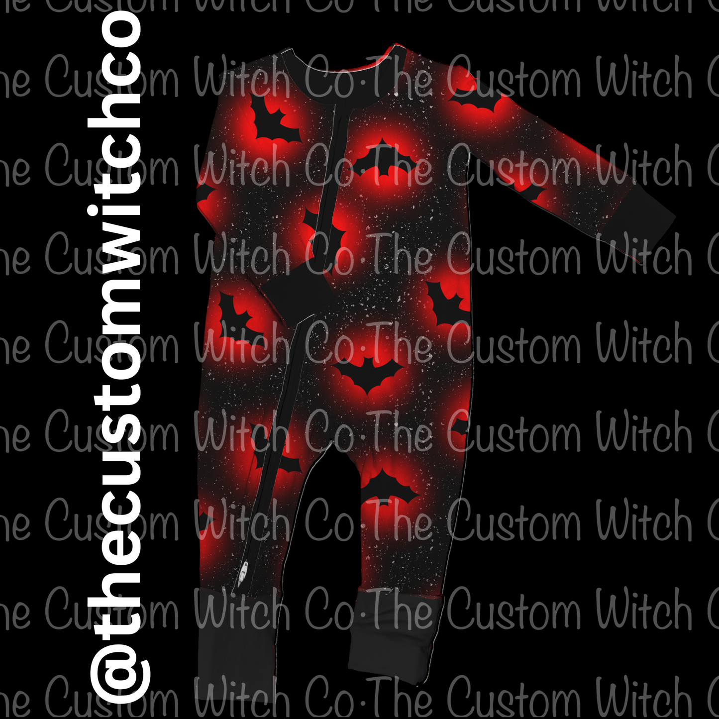 Pre Order - Red Glowing Bats Onesie