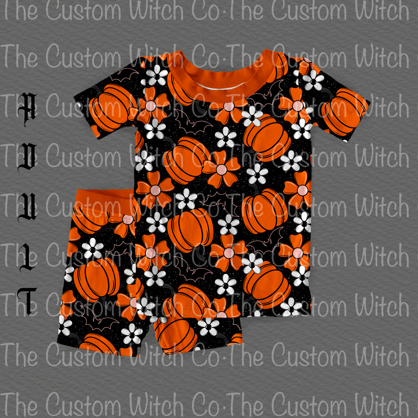 Pre Order Adult PJ’s - Pumpkin Bats