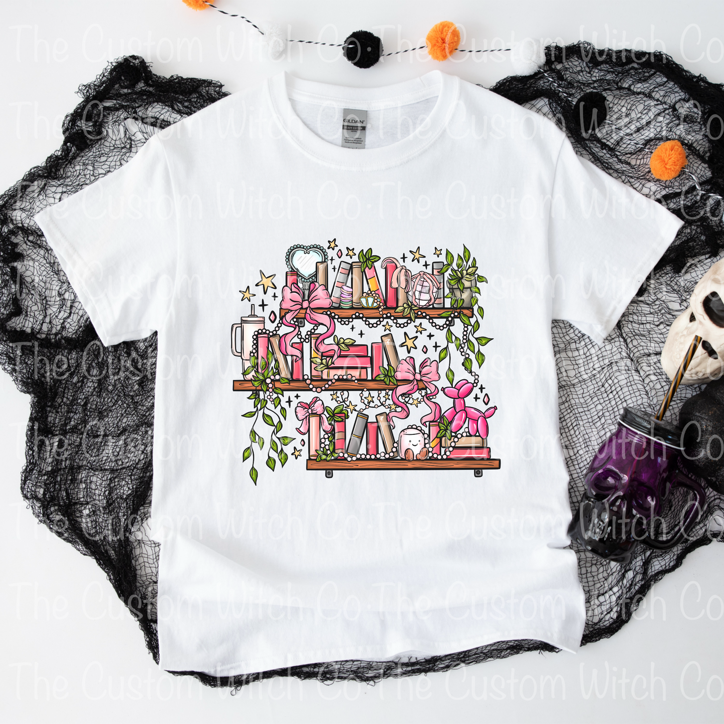 Pre Order Adult Tee - Coquette Bookshelf