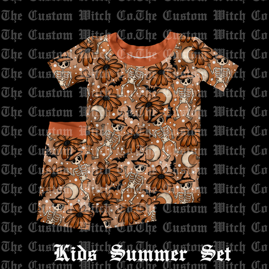 Pre Order Kids Summer Set - Witchy Skellies