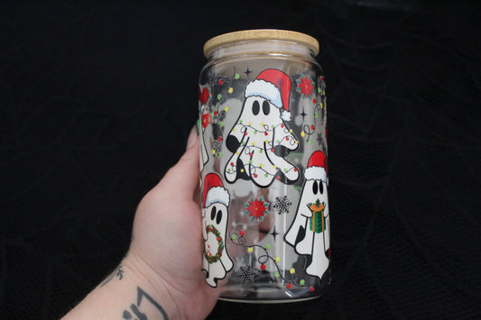 Ghostly Festivities - 16oz Glass Can
