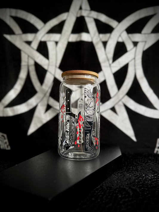 Horror Knives - 16oz Glass Can