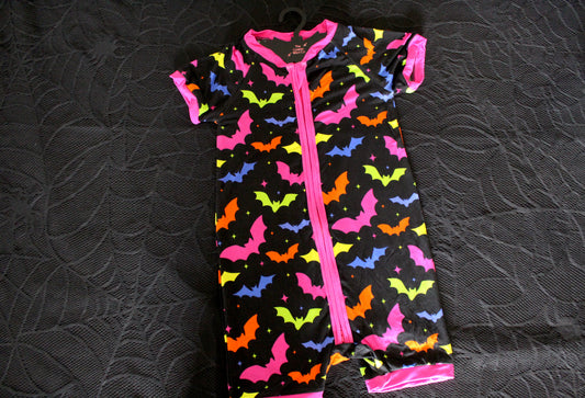 Neon Nightmare Bats - Kids Summer Onesie