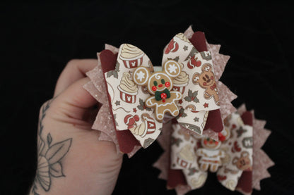 Gingerbread Mice Clay Bow