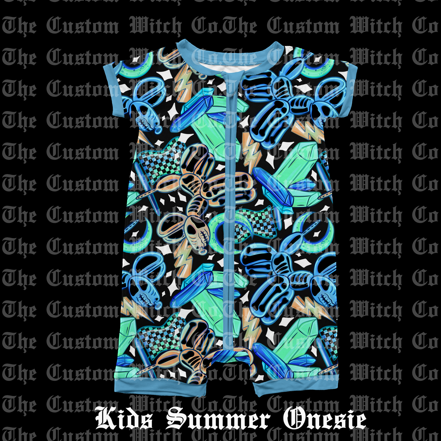 Pre Order Summer Onesie - Skeletal Balloon Dogs