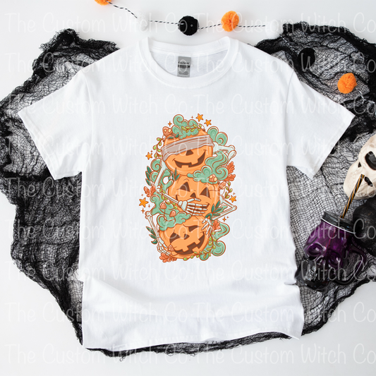 Pre Order Adult Tee - See None, Speak None, Hear None Pumpkins