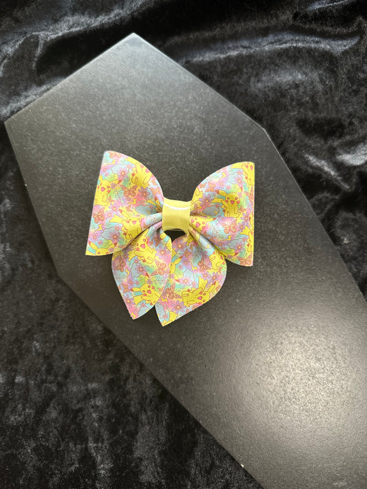 Rainbow Floral Pika Sailor Bow