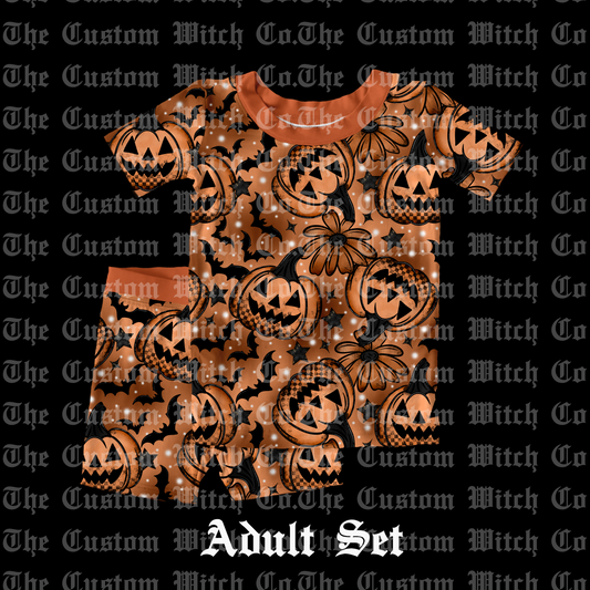 Pre Order Adult PJ’s - Rustic Jack-o-Lanterns