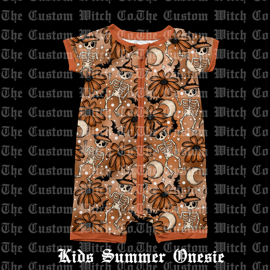 Pre Order Summer Onesie - Witchy Skellies