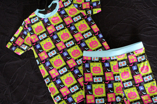 Neon Nightmare Patchwork - Kids Summer Set