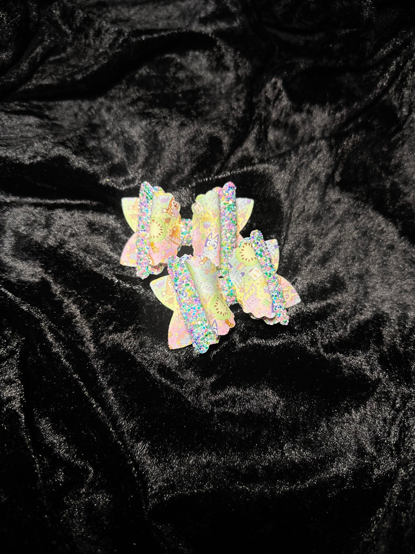 Pastel Heelers Easter Bow Set