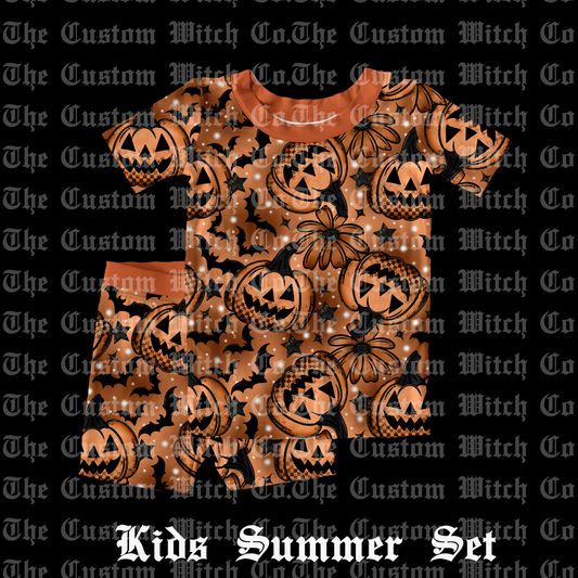 Pre Order Kids Summer Set - Rustic Jack-o-Lanterns