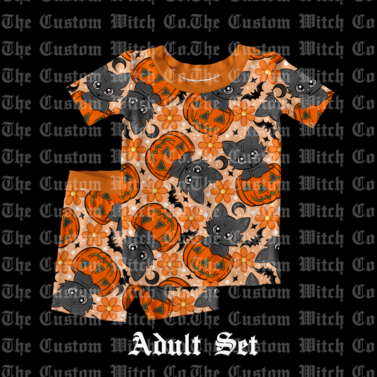 Pre Order Adult PJ’s - Pumpkin Kitties