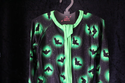 Green Glowing Bats Onesie
