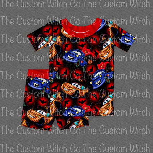 Pre Order Kids 2 Piece Set - Spooky Cars