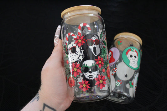 Horror Poinsettias - 16oz Glass Can