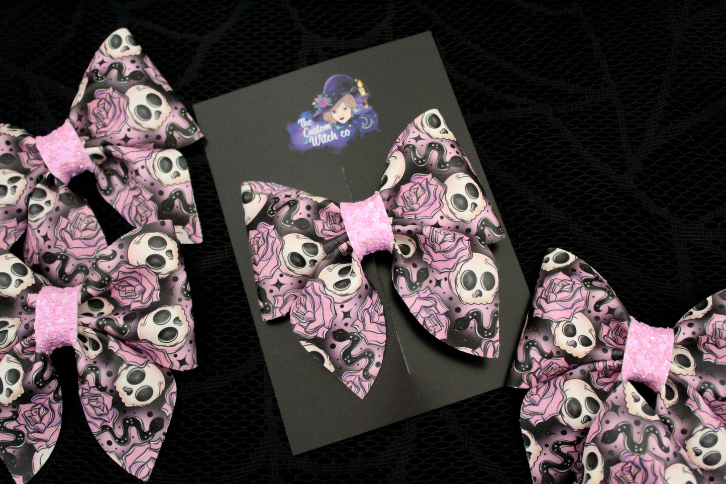 Floral Snake & Skulls - Sailor Bow