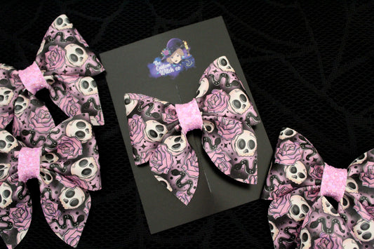 Floral Snake & Skulls - Sailor Bow