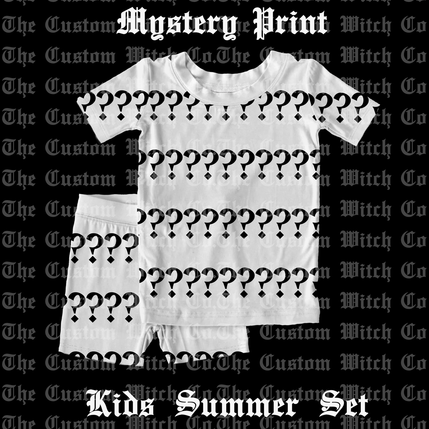 Pre Order Kids Summer Set - MYSTERY SPOOKY PRINT