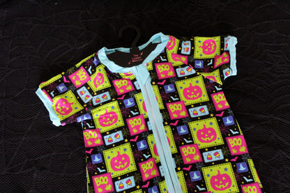 Neon Nightmare Patchwork - Kids Summer Onesie