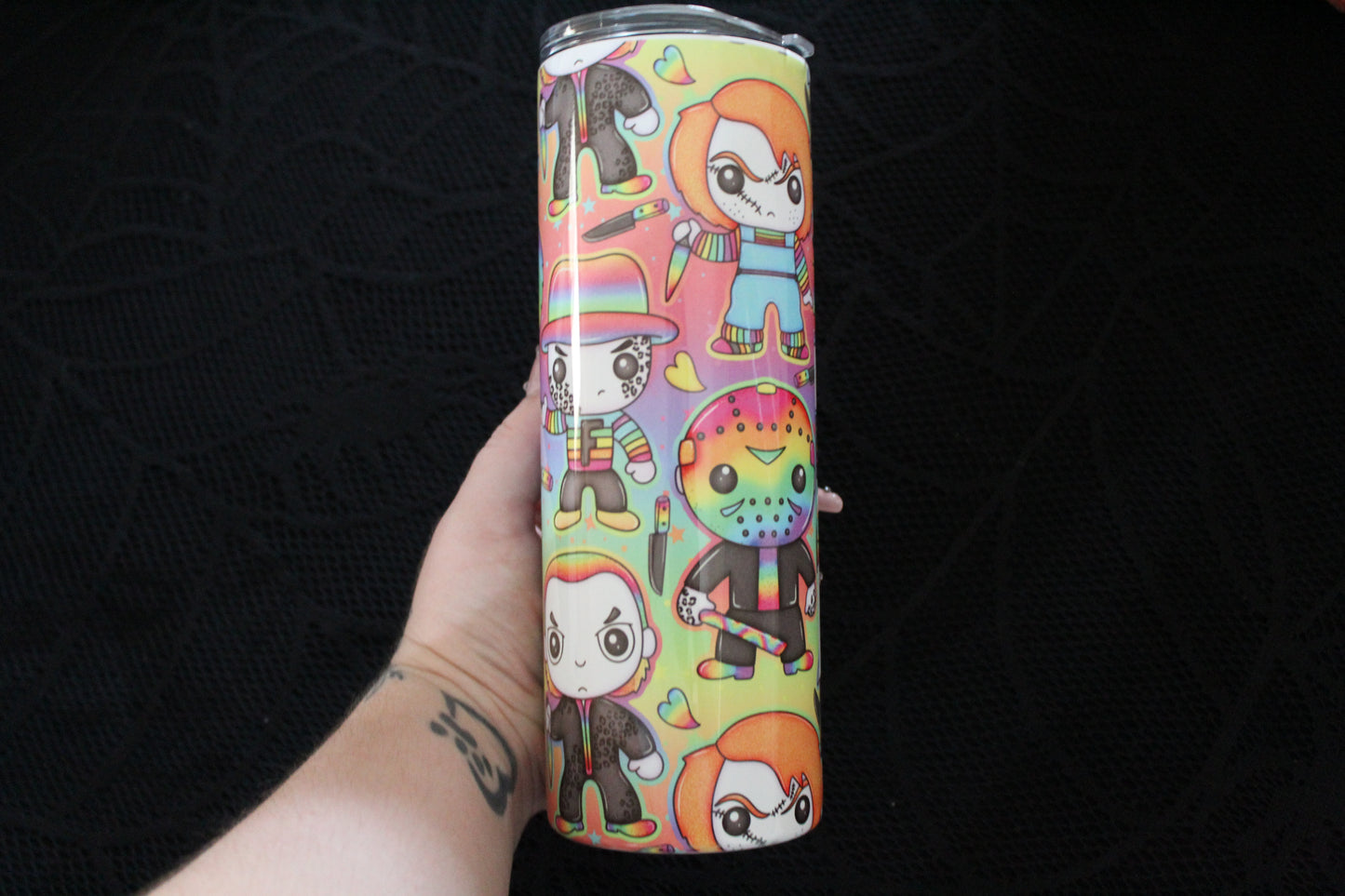 Rainbow Horror Pop - 20oz Steel Tumbler