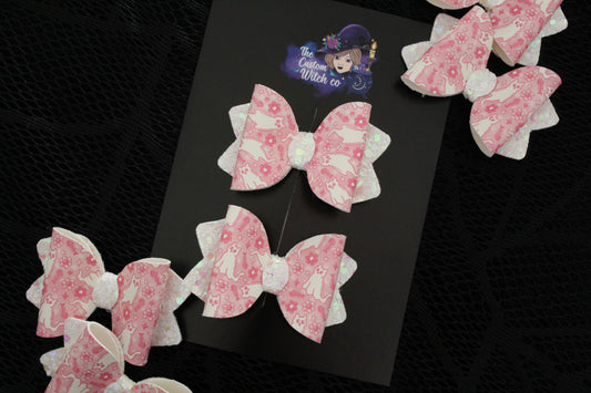 Ghostly Kitties - Bow Set