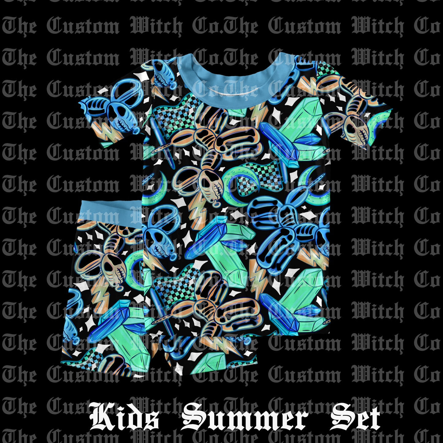 Pre Order Kids Summer Set - Skeletal Balloon Dogs