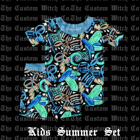 Pre Order Kids Summer Set - Skeletal Balloon Dogs