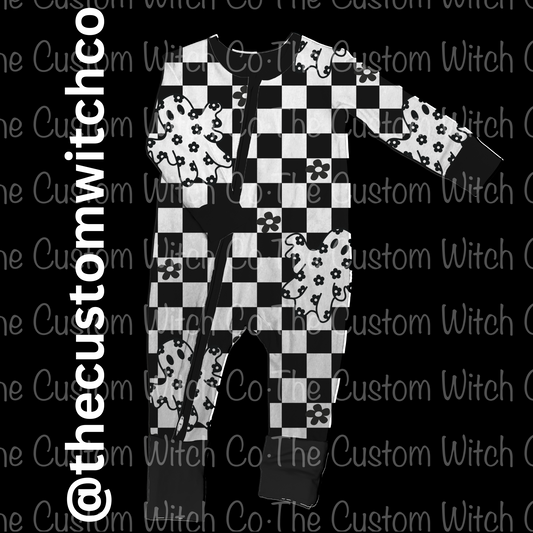 Pre Order - Checkered Floral Ghosts