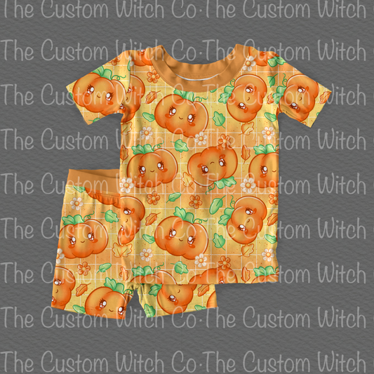 Pre Order Kids 2 Piece Set - Cute Pumpkins