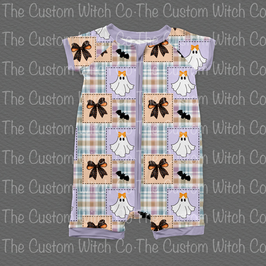 Pre Order Summer Onesie - Halloween Patchwork