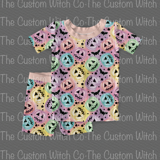 Pre Order Kids 2 Piece PJ’s - Pastel Pumpkins