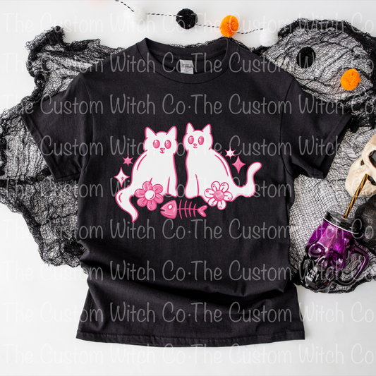 Pre Order Adult Tee - Ghost Kitties