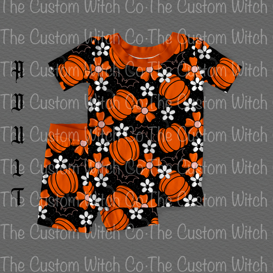 Pre Order Adult PJ’s - Pumpkin Bats