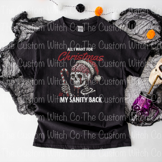 Pre Order Adult Tee - Sanity Back