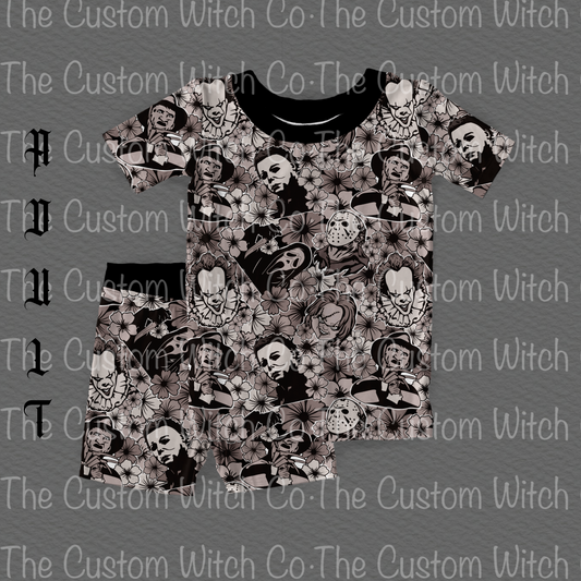 Pre Order Adult PJ’s - Muted Floral Horror