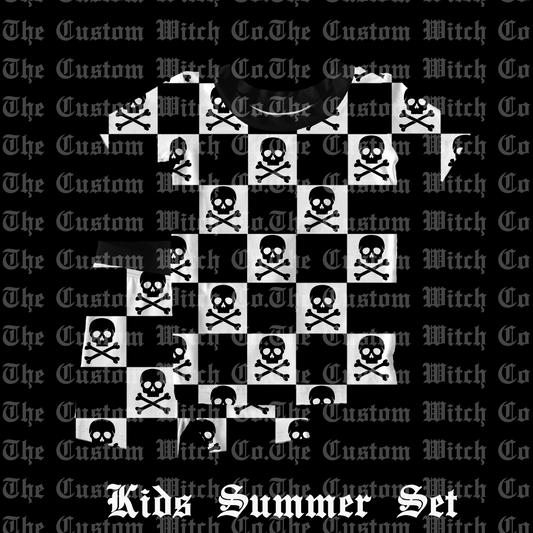 Pre Order Kids Summer Set - Skull n Bones
