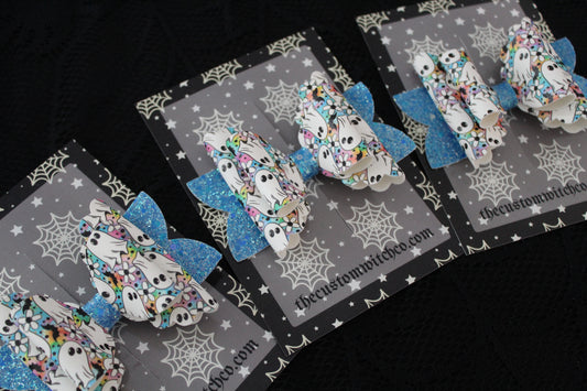 Rainbow Floral Ghosties - Singular Bow
